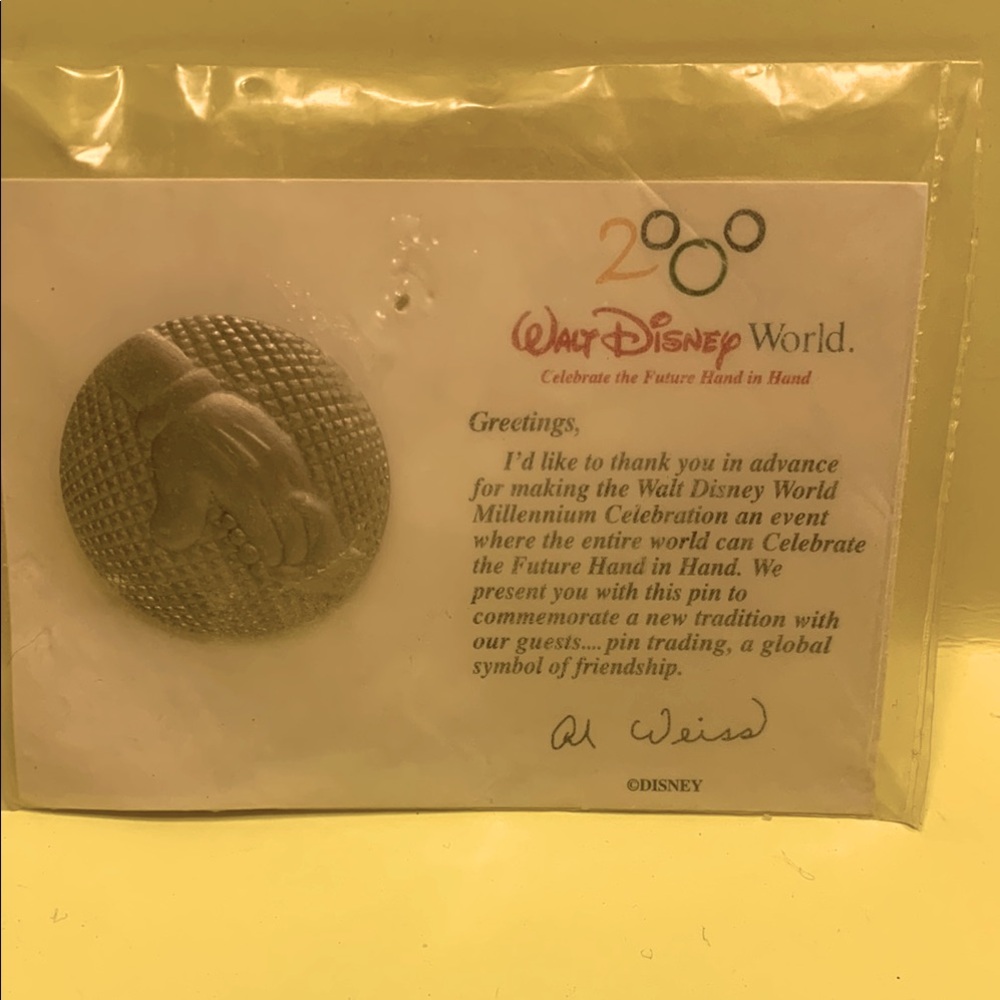 Disney Millennium Celebration Silver Pin